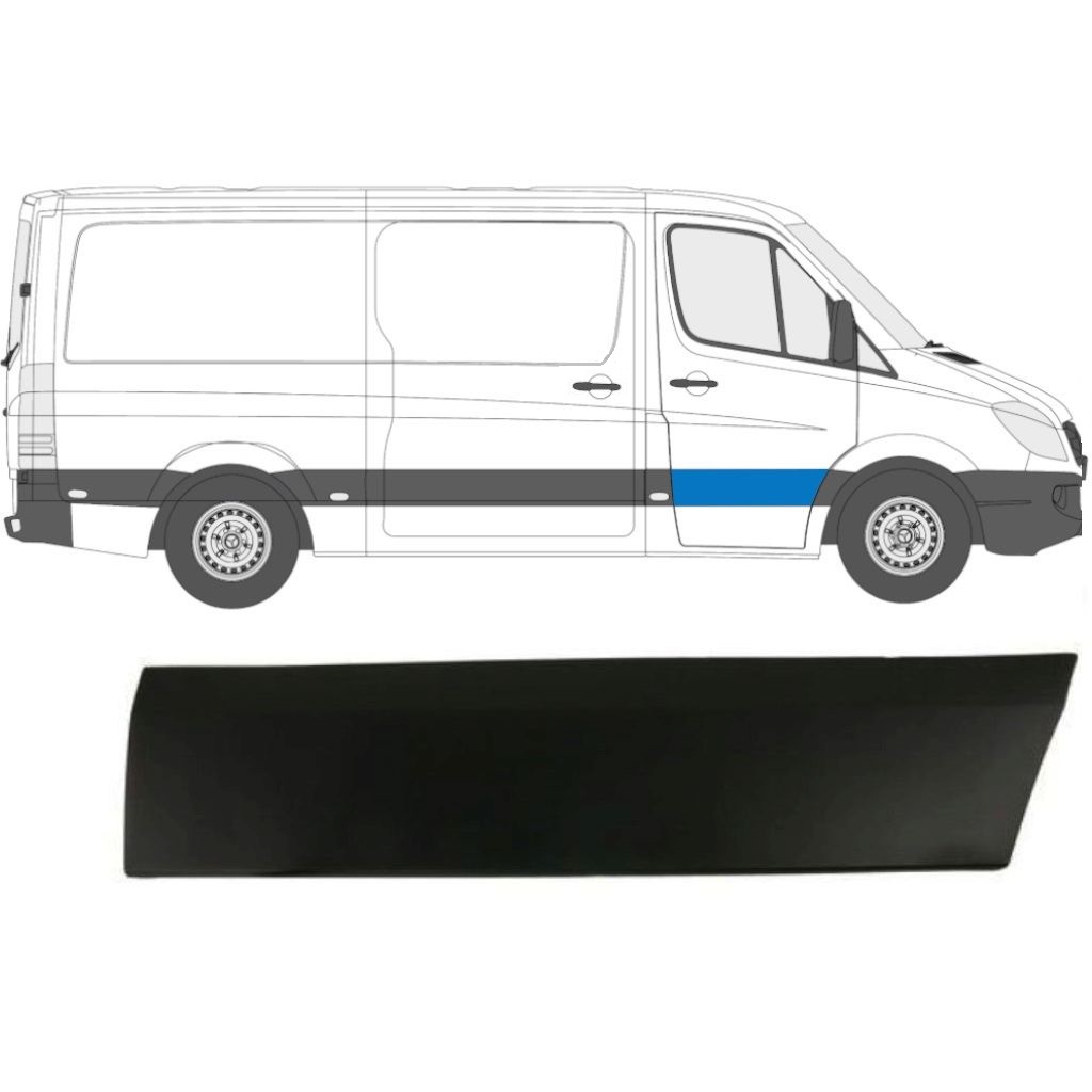 Moulure Baguette Droite (Porte Passager) Mercedes Sprinter 906 Vw Crafter 2005 17