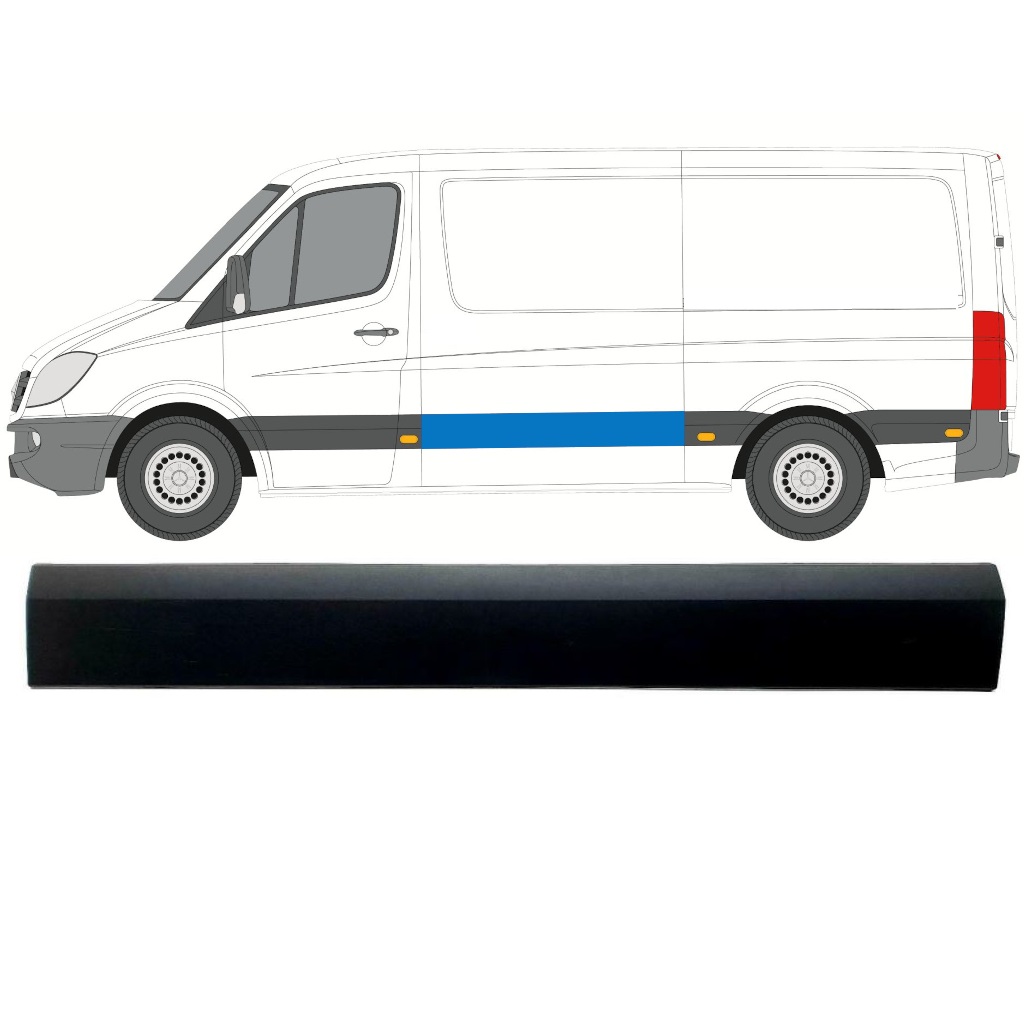 Moulure Baguette Latéral Gauche Mercedes Sprinter 906 Vw Crafter 2005 17