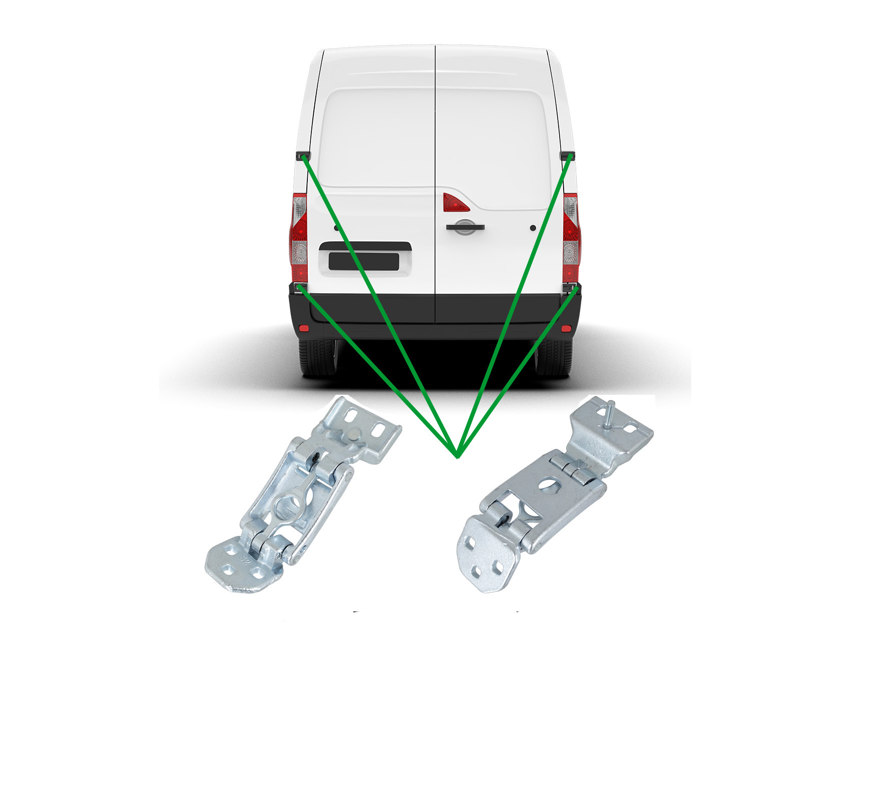 Charnière De Porte Arrière Pour Renault Master 3 Vauxhall/Opel Movano Nissan Nv400 2010 2024 844000014 R 844009783 R