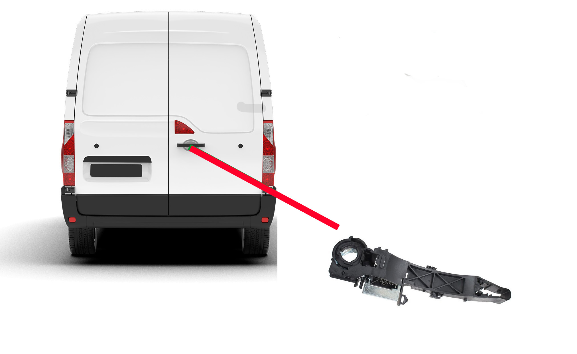 Mécanisme Porte Arrière L Renault Master 2010 Opel Movano Nissan Nv400