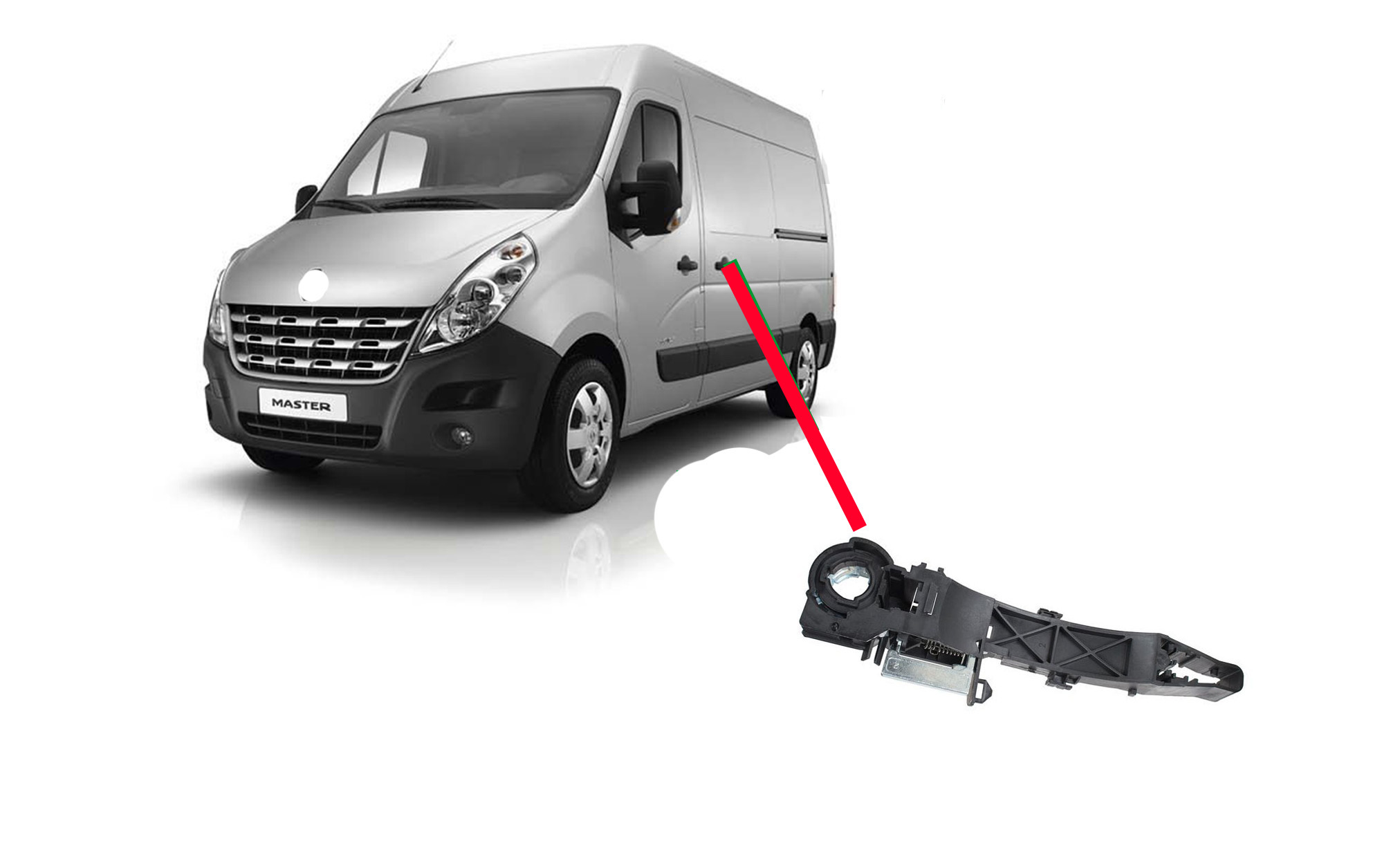 Mécanisme Porte Latérale Gauche Renault Master 2010 Opel Movano Nissan Nv400