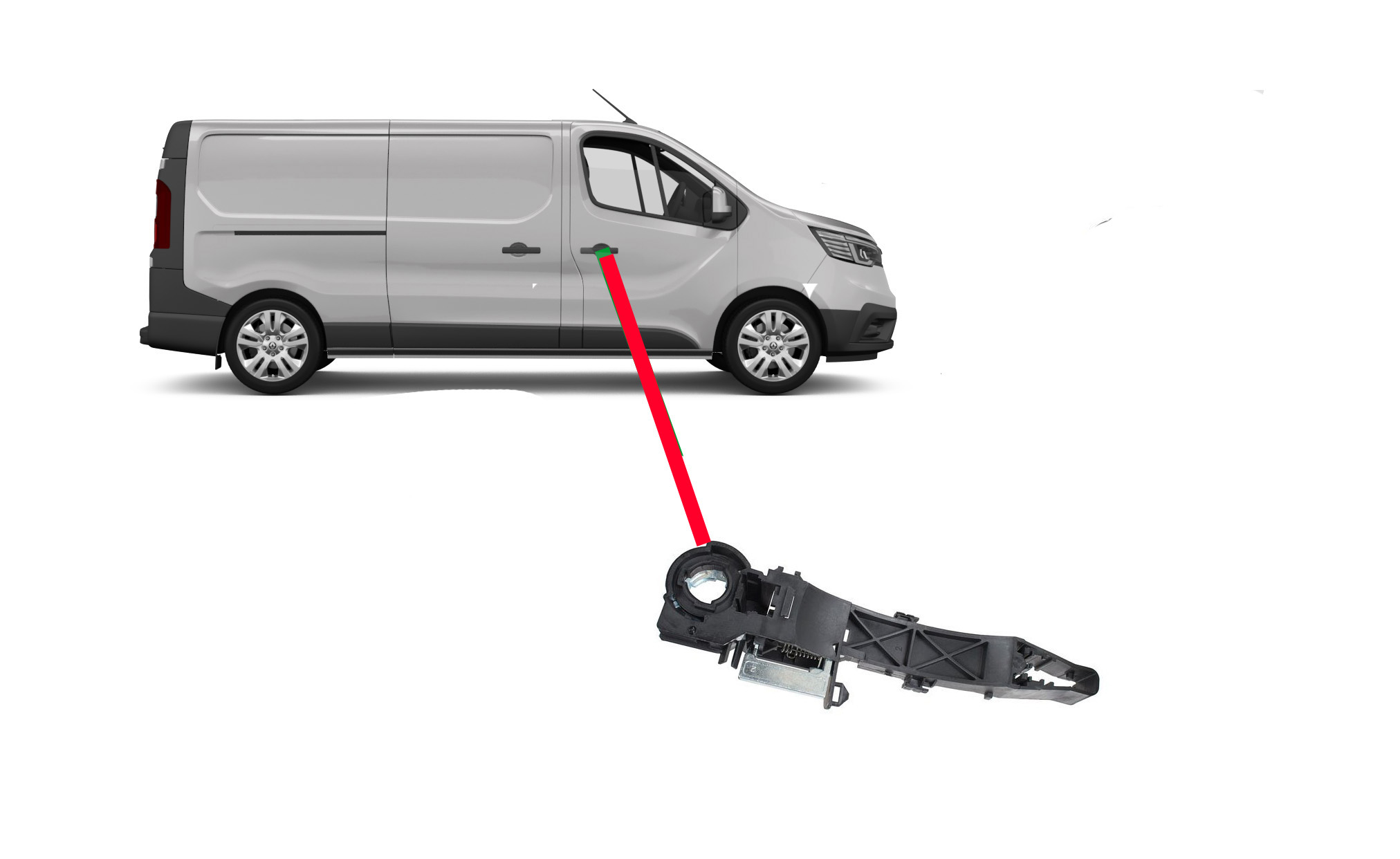 Mécanisme Porte Passager Droite Renault Trafic Iii Opel Vivaro Ii Nissan Nv300 Primastar Fiat Talento 2014 
