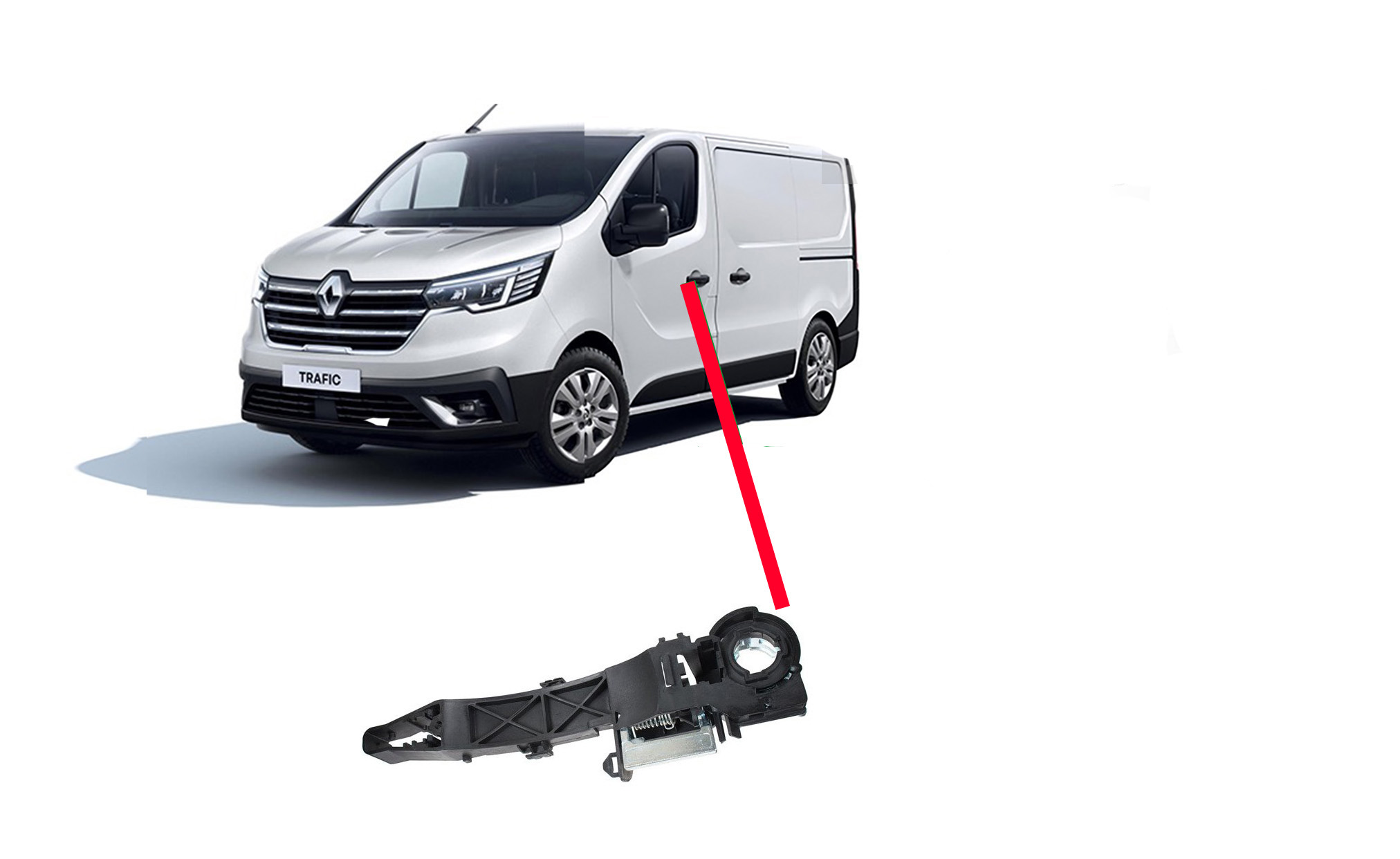 Mécanisme Porte Conducteur Gauche Renault Trafic Iii Opel Vivaro Ii Nissan Nv300 Primastar Fiat Talento 2014 