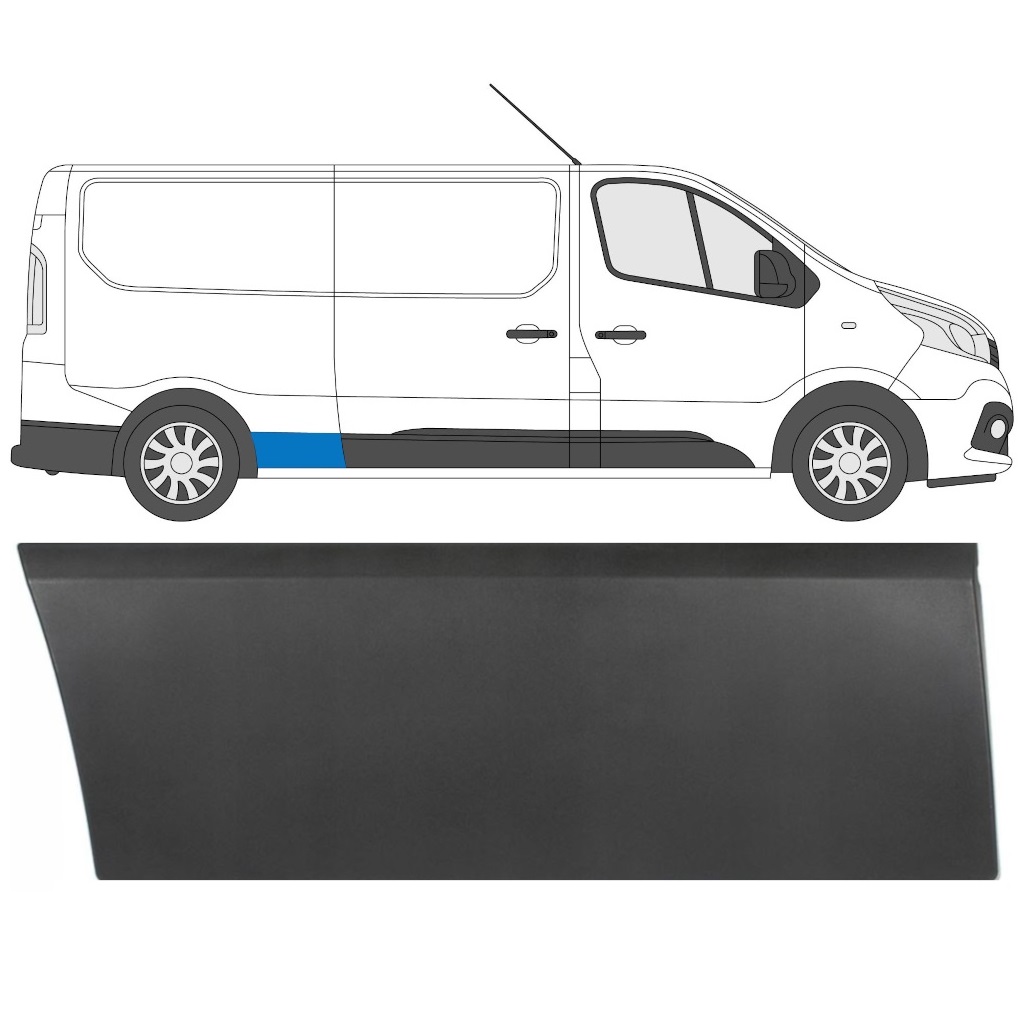 Baguette/Moulure Arrière Droite L2 Long Renault Trafic Iii 2014 