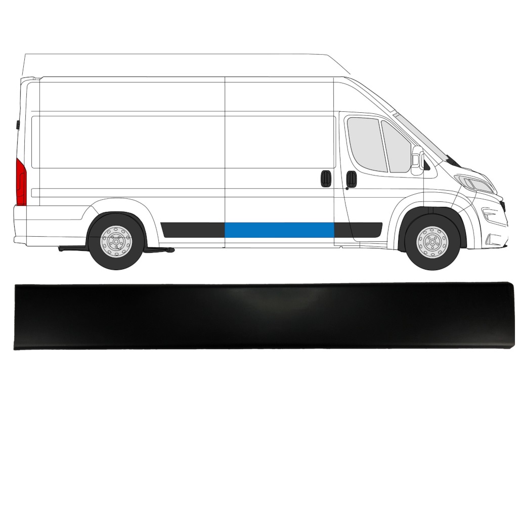 Moulure Porte Coulissante Droite Fiat Ducato Peugeot Boxer Citroen Jumper 2006+